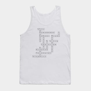 (1956TCATS) Crossword pattern with words from a famous 1956 science fiction book. Tank Top